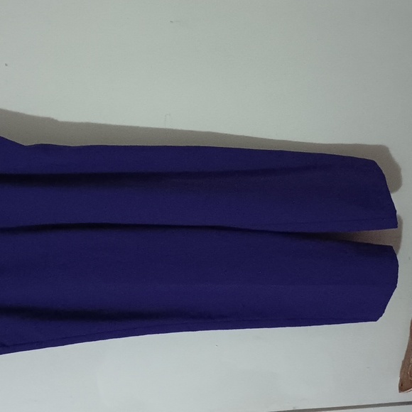 Color mates slacks purple with front pockets side button - Picture 2 of 4